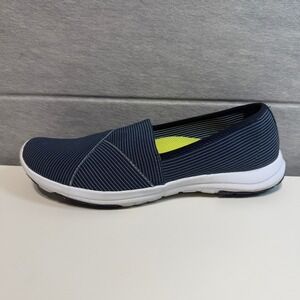 L.L.Bean Women's‎ Size 8M Slip On Shoes Blue Striped Comfort Casual Flats